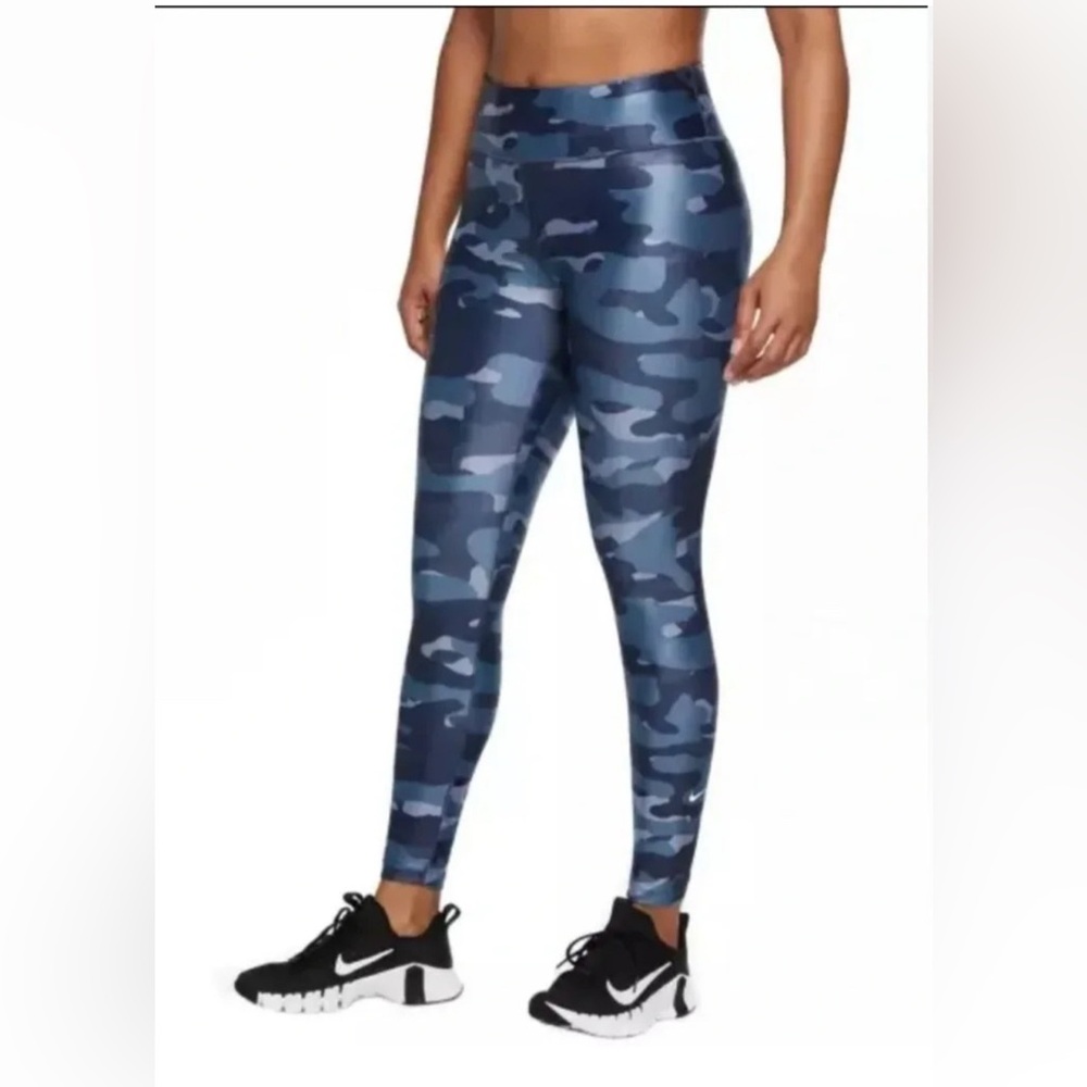 Nike Blue/Black/Silver Dri-fit Performance Leggings
